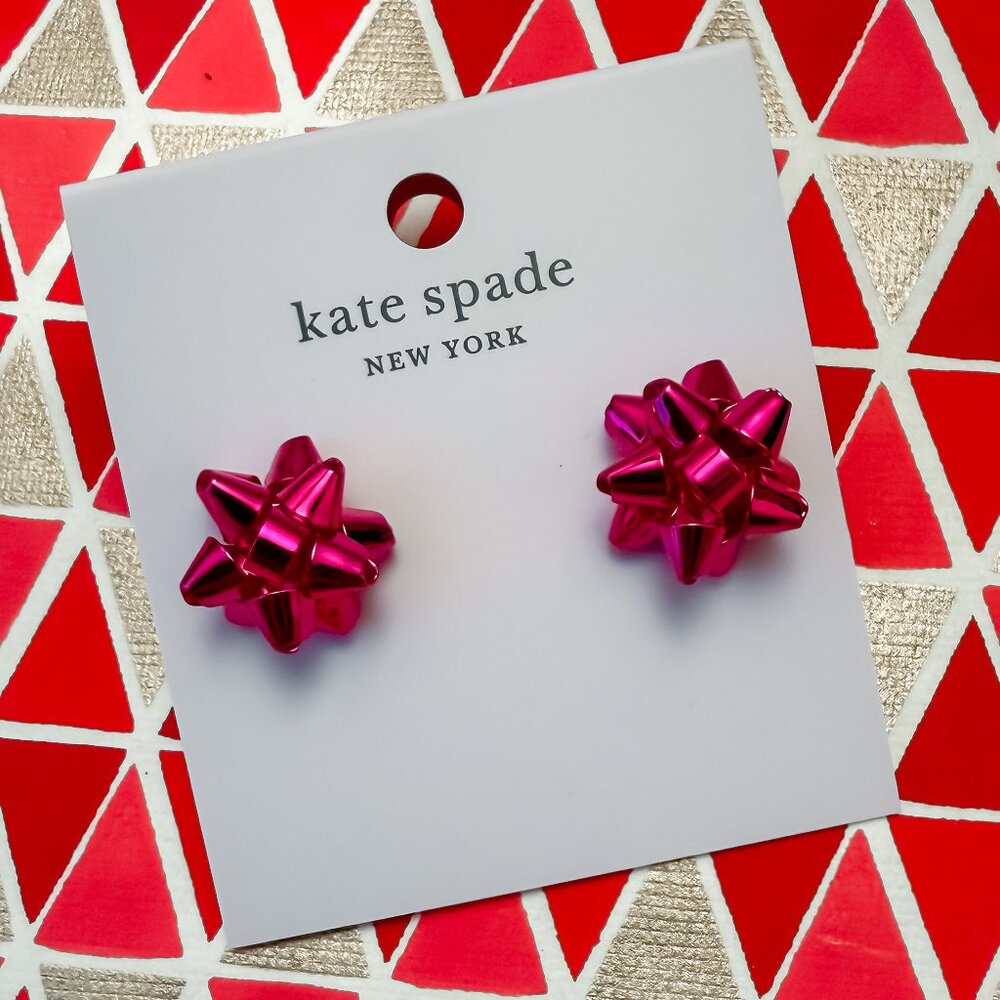 NWT Kate Spade Holiday Bow Stud Earrings